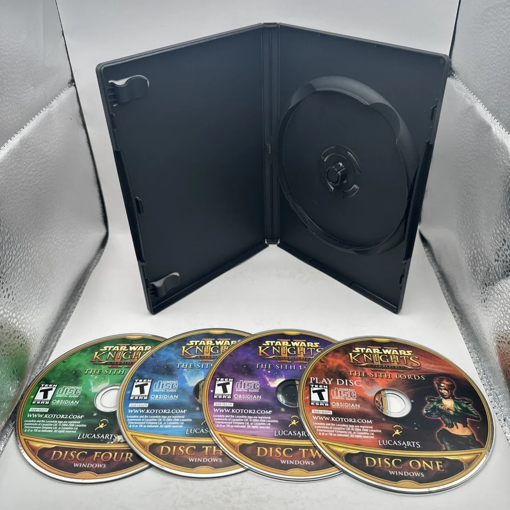 Star Wars Knights of the Old Republic II PC The Sith Lords LucasArts 4 Discs